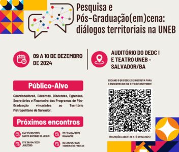 I Encontro de Pesquisa e Pós-Graduação em Cena: Diálogos Territoriais na UNEB